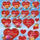 10 sheets BL066 Heart Shape Love Removable A4 Sticker