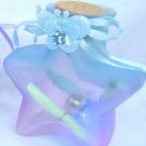 Big Star Shape BLUE-PINK Glass Bottle for Valentine Gift