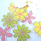 36pcs Wooden Assorted Flower Stick On