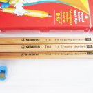 6pcs STABILO TRIO Triangular Jumbo Pencil FREE Sharpener