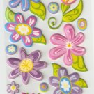 Blooming Flower Small Puffy Sticker #L03a