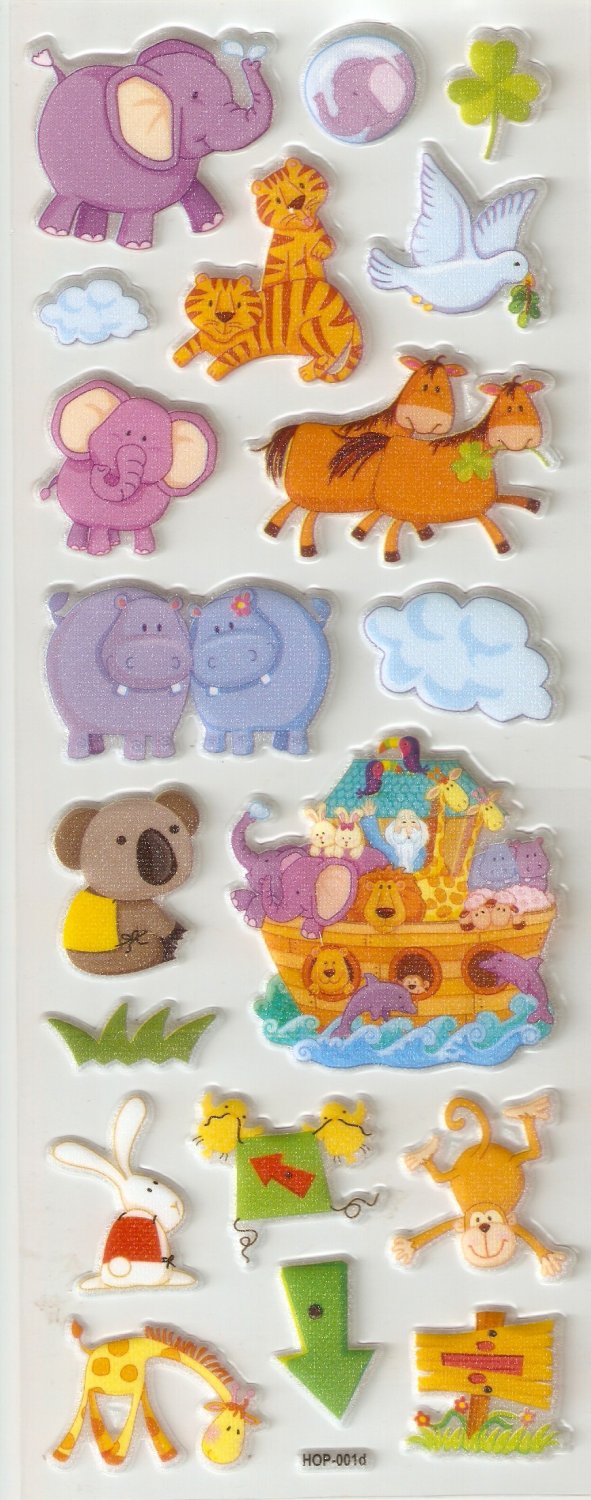 Noah's Ark Small Puffy Sticker #H01d