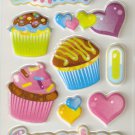 Small Puffy Sticker Cupcake #H11c