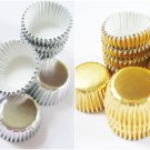 10rolls x 480pcs Silver + 10 rolls 480pcs Gold Mini Paper Cake Cup for Candy/Cookies/Petite/Cake 6cm