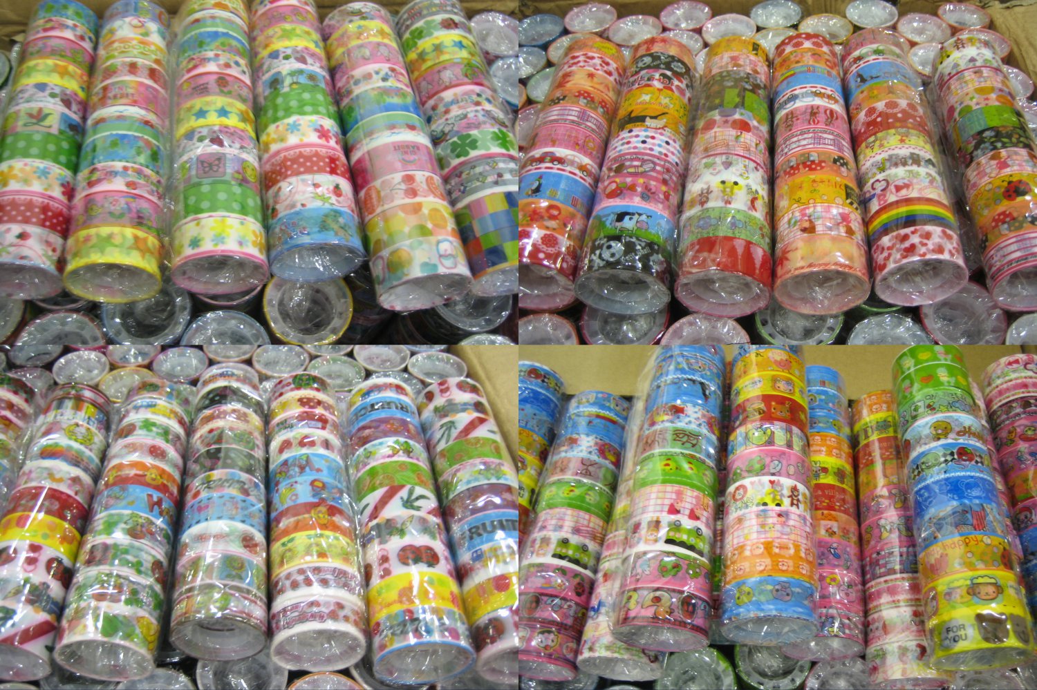 2000rolls x 2.5m Assorted Design Cute Kawaii Korean Deco Adhensive Tape Wholesale