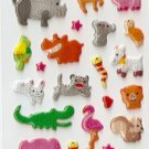 OK029a Animal  Design Mini Puffy Sticker FREE SHIPPING