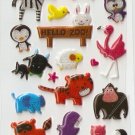 OK004b Zoo Animal Small Puffy Sticker FREE SHIPPING