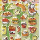 GZA1019 Delicious Food Mini Puffy Sticker FREE SHIPPING