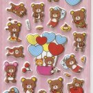 GZA1021 Story of Bear Mini Puffy Sticker FREE SHIPPING