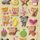 GZA1024 Story of Forest Mini Puffy Sticker FREE SHIPPING