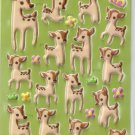 GZA1028 Story of Deer Mini Puffy Sticker FREE SHIPPING