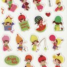 DON1022 Fruit Girls Mini Epoxy Sticker FREE SHIPPING