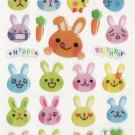 DON1039 Rabbit Head Mini Epoxy Sticker FREE SHIPPING