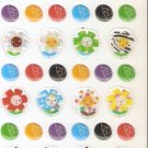 DON1027 Bees & Flowers Mini Epoxy Sticker FREE SHIPPING
