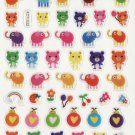 KDT1032 Bear Elephant & Bug Epoxy Sticker FREE SHIPPING