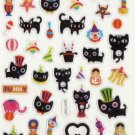 KDT1047 Animal Black Cat Circus Mini Epoxy Sticker FREE SHIPPING