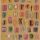 QIQ1013 Alphabet Mini Epoxy Sticker FREE SHIPPING