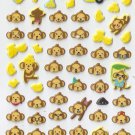 EC010 Monkey Banana Mini Puffy Sticker FREE SHIPPING