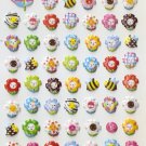 HAP1011 Bees & Flower Mini Puffy Sticker FREE SHIPPING
