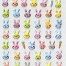 HAP1008 Animal Rabbits Mini Puffy Sticker FREE SHIPPING