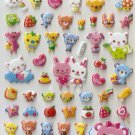 HAP1024 Bear Rabbit Cats Mini Puffy Sticker FREE SHIPPING