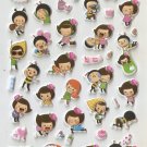 HAP1029 Happy Girl Mini Puffy Sticker FREE SHIPPING
