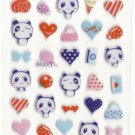 CHA1011 Panda Love Mini Puffy Sticker FREE SHIPPING