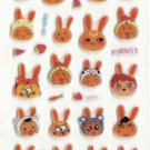 CHA1020 Rabbit Head Mini Puffy Sticker FREE SHIPPING