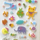 CHA1023 Animals Zoo Mini Puffy Sticker FREE SHIPPING