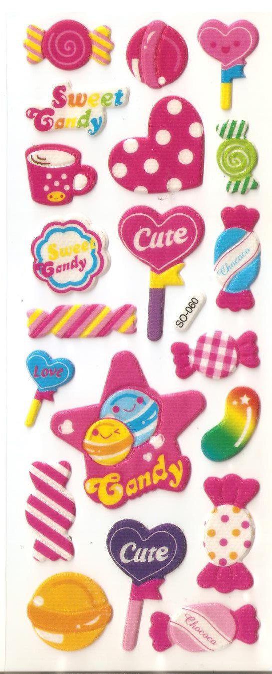 SO 060 Candy Cute Mini Sticker FREE SHIPPING