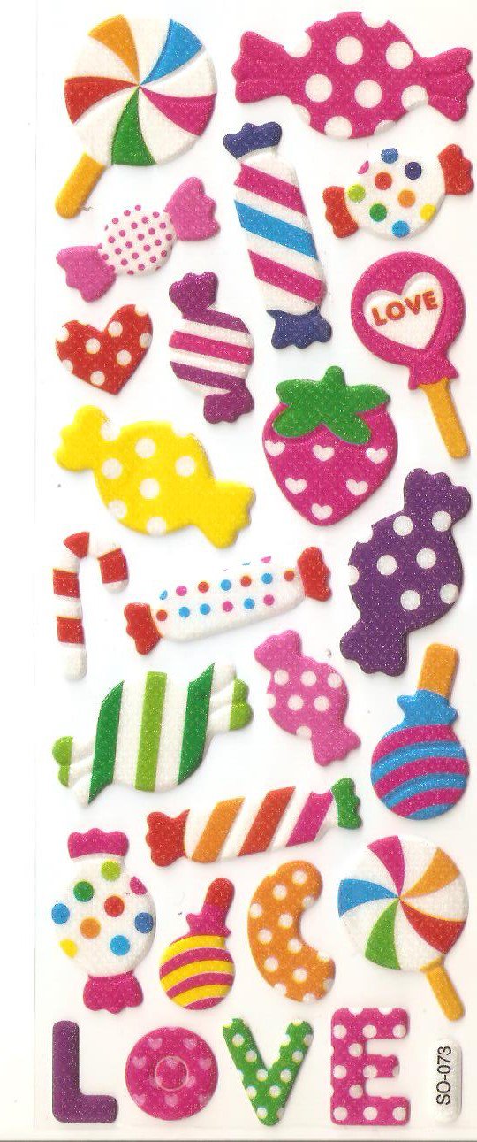 SO 073 Candy Love Mini Sticker FREE SHIPPING