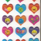 SO 052 Heart with Design Mini Puffy Sticker FREE SHIPPING