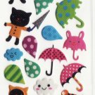 SO 072 Black Cat In Rain Mini Puffy FREE SHIPPING