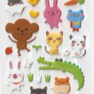 OK027c Monkey & Fog Mini Puffy Sticker FREE SHIPPING