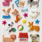 OK029d Dog Cute Mini Puffy Sticker FREE SHIPPING