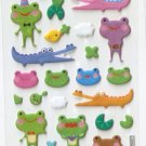 OK027b Animal Frog & Crog Mini Puffy Sticker FREE SHIPPING