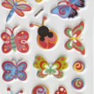 OK015g Butterfly Mini Puffy Sticker FREE SHIPPING