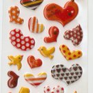 OK003D Heart Mini Puffy Sticker FREE SHIPPING