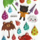 OK001C Umbrella Mini Puffy Sticker FREE SHIPPING