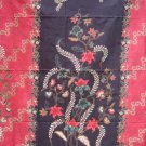 IM2757 Brown Red Batik Sarong Floral Beach Cover-up Wrap Pareo