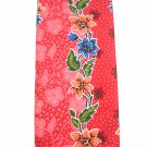 0012 Red Batik Sarong Daun Dewa Batik Sarong Floral Beach Cover-up Wrap Pareo