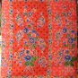 0012 Red Batik Sarong Daun Dewa Batik Sarong Floral Beach Cover-up Wrap Pareo