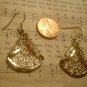 Handmade goldtone filigree pierced earrings