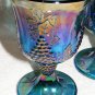 4 Carnival Indiana Glass Goblets - Harvest Grape Pattern
