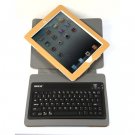 Rock leather Bluetooth Keyboard Housing Case Can Rotated 360 Degrees With Steady For Apple iPad 2