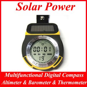 Solar Power Multifunctional Digital Compass & Altimeter & Barometer & Thermometer