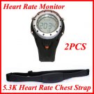 Wireless Heart Rate Monitor Heart Rate Alarm Fuction Sport Watch +  5.3K Heart Rate Chest Strap