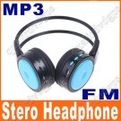 Digital Wireless Headphone FM SD/TF Stero Music  blue
