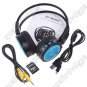 Digital Wireless Headphone FM SD/TF Stero Music  blue