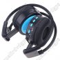 Digital Wireless Headphone FM SD/TF Stero Music  blue
